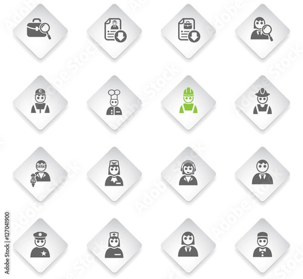 Fototapeta job search icon set
