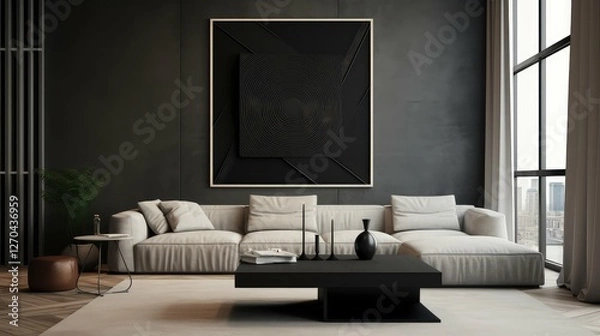 Obraz minimalist black square