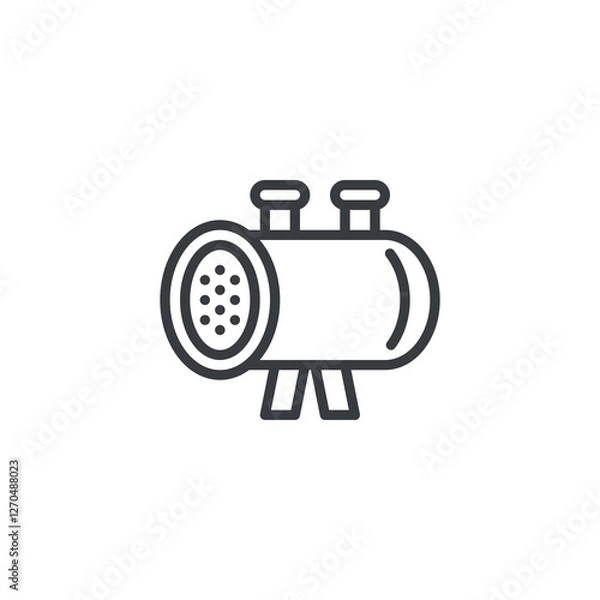 Fototapeta Heat Exchanger line icon