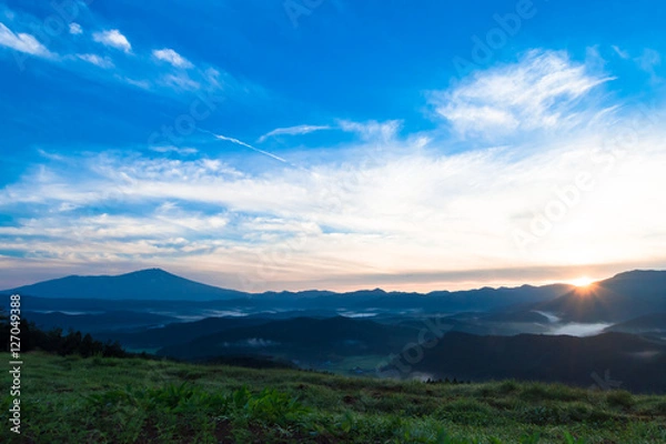 Obraz 鳥海山のある朝景