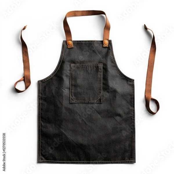 Obraz an apron with adjustable straps - top view product photo isolated on white background