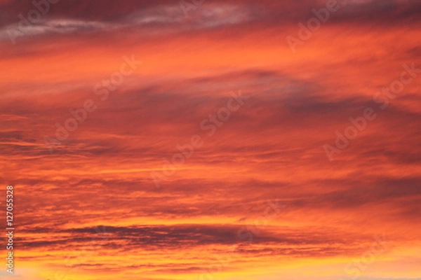 Fototapeta orange sunset clouds