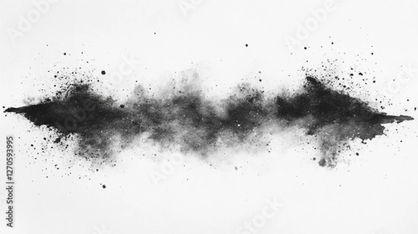 Fototapeta A dramatic gray smoke explosion symbolizing chaos, power, and transformation in a modern digital art piece, conveying energy and mystery.