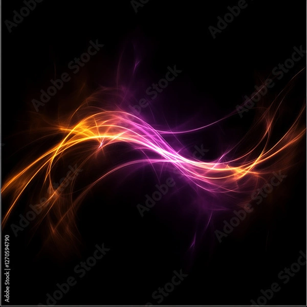 Fototapeta Dynamic Light Trails in Motion Abstract Conceptual Energy Flow Creative Design Visual Element