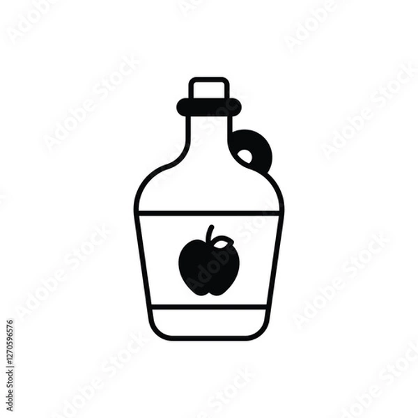 Fototapeta Cider  icon isolated on a white background. Vector illustration.