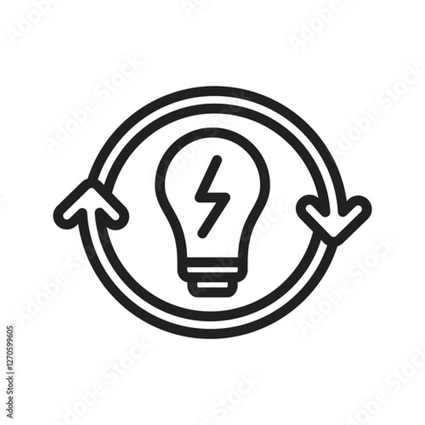 Fototapeta Renewable Energy icon vector image. Suitable for mobile apps, web apps and print media.