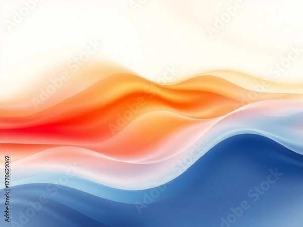 Fototapeta Ai Generated, Vibrant Fluid Waves: Abstract Gradient Background