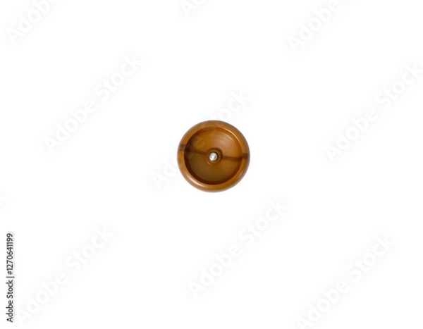 Fototapeta Brown button isolated on transparent background