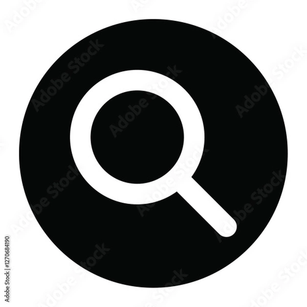 Fototapeta Search vector icon, Search magnifying glass icon, Search icon magnifying glass vector