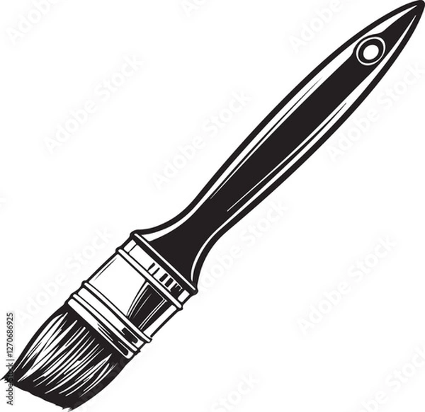 Fototapeta Isolated black paintbrush icon Vector, black paintbrush Silhouette,black paintbrush icon set, black paintbrush for logo,color black paintbrush Vector illustration, Vector Graphic, EPS 10 , clip art wo
