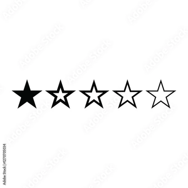 Fototapeta Star vector icon, Vector graphic of star icon, Star icon vector set design