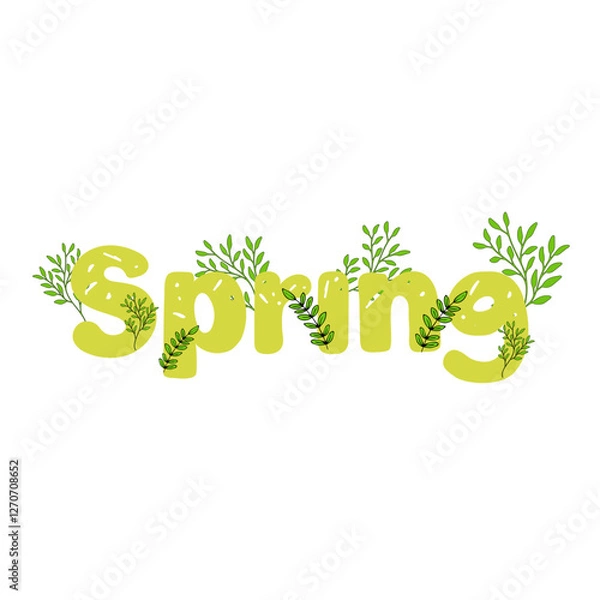 Fototapeta Hello Spring. Welcome Spring. Welcome Spring Season. Spring is coming vector.