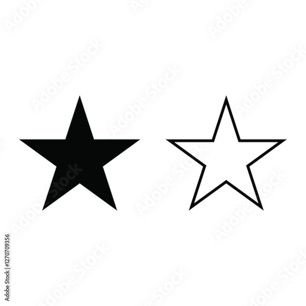 Fototapeta Star vector icon, Vector graphic of star icon, Star icon vector set design
