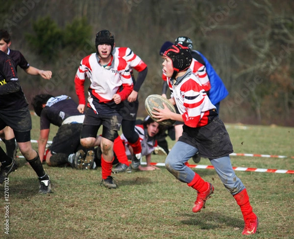 Obraz sortie de ruck, attaque des trois quart