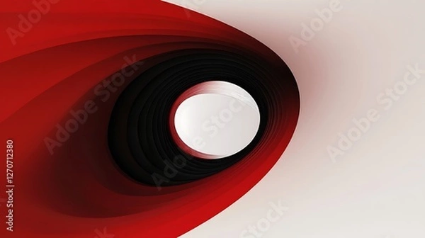 Obraz Abstract Red and White Architectural Design
