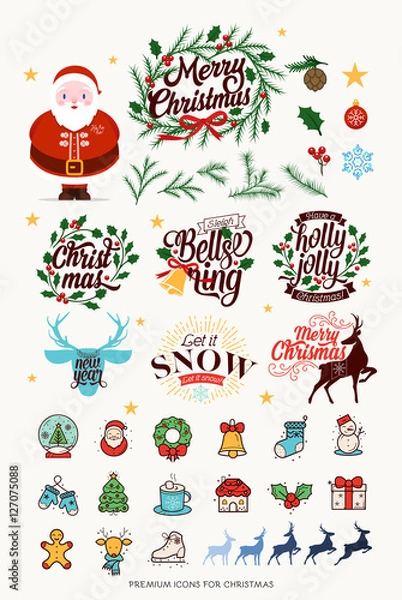 Fototapeta Christmas elements