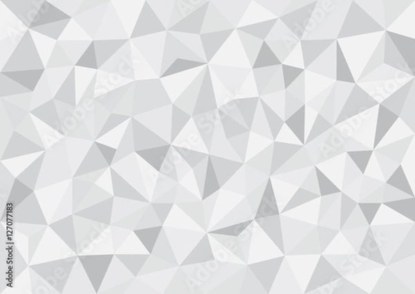 Fototapeta White abstract polygon background,White Triangle Polygon Pattern