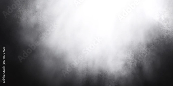 Obraz Black and white background showing elegant textured smoke or dust pattern