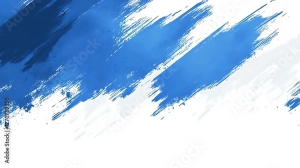 Fototapeta Abstract strokes in shades of blue on a white background for use in graphic design projects