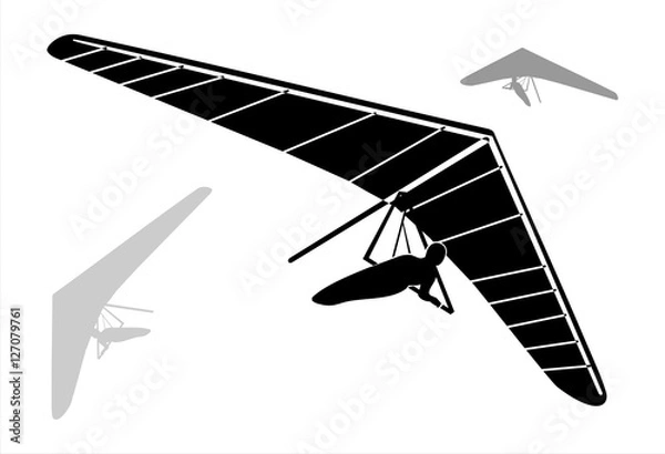 Obraz Hang Glider Silhouettes