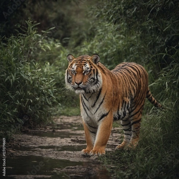 Fototapeta How do tigers communicate with each other?