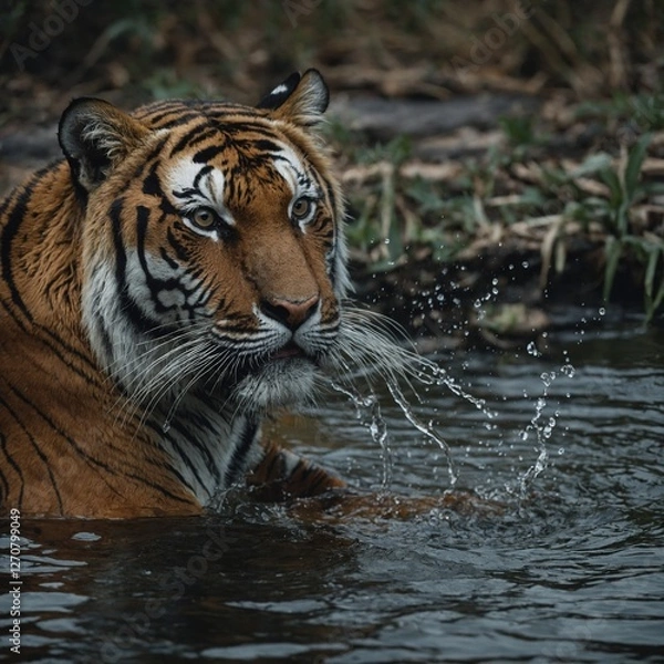 Fototapeta How do tigers communicate with each other?
