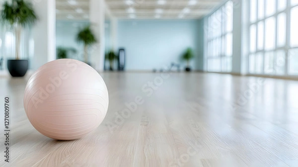 Obraz Pilates ball in bright gym studio