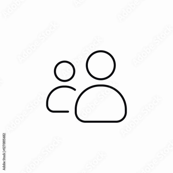 Fototapeta users group team icon vector sign