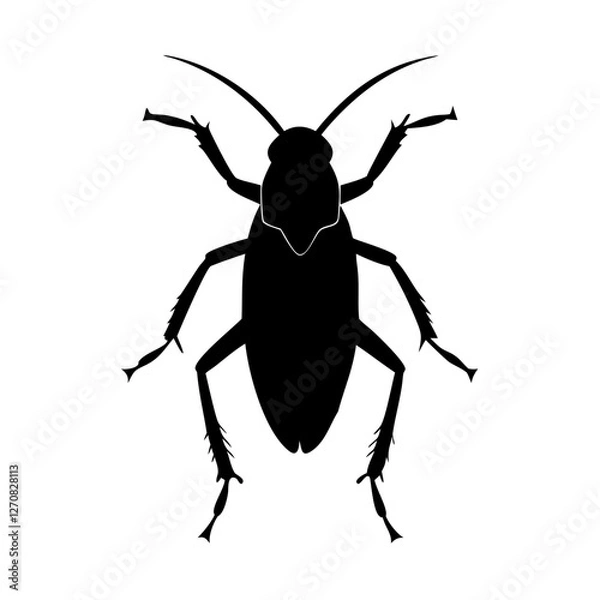 Fototapeta Customizable Cockroach Silhouette Vector Art for Projects"