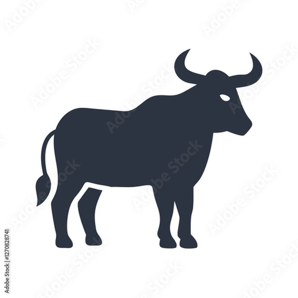 Fototapeta High-Quality Bull Icon Silhouette for Designers"