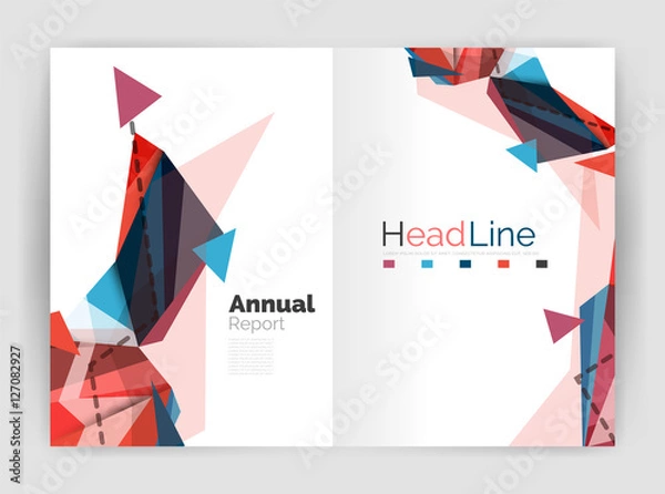 Fototapeta Business triangle design modern business annual report flyer
