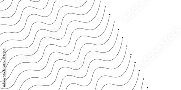 Fototapeta Modern Abstract Vector Wave Design with Dynamic Curves and Geometric Line Patterns Background. Spiral and Zigzag Line Art with Trendy Squiggle Patterns for a Unique Graphic Design Concept.