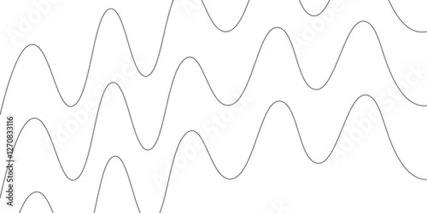 Fototapeta Modern Abstract Vector Wave Design with Dynamic Curves and Geometric Line Patterns Background. Spiral and Zigzag Line Art with Trendy Squiggle Patterns for a Unique Graphic Design Concept.