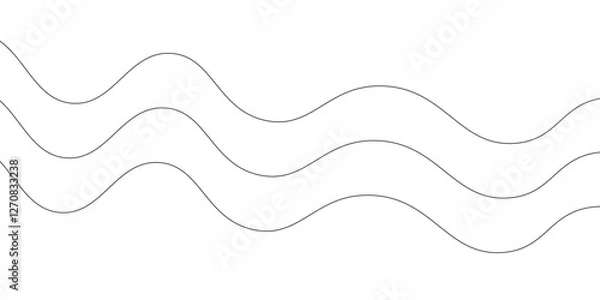 Fototapeta Modern Abstract Vector Wave Design with Dynamic Curves and Geometric Line Patterns Background. Spiral and Zigzag Line Art with Trendy Squiggle Patterns for a Unique Graphic Design Concept.