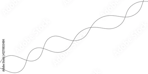 Fototapeta Modern Abstract Vector Wave Design with Dynamic Curves and Geometric Line Patterns Background. Spiral and Zigzag Line Art with Trendy Squiggle Patterns for a Unique Graphic Design Concept.