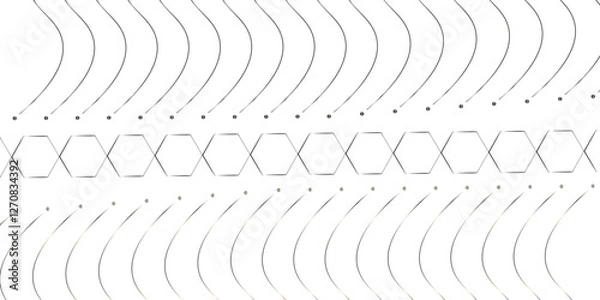 Fototapeta Modern Abstract Vector Wave Design with Dynamic Curves and Geometric Line Patterns Background. Spiral and Zigzag Line Art with Trendy Squiggle Patterns for a Unique Graphic Design Concept.