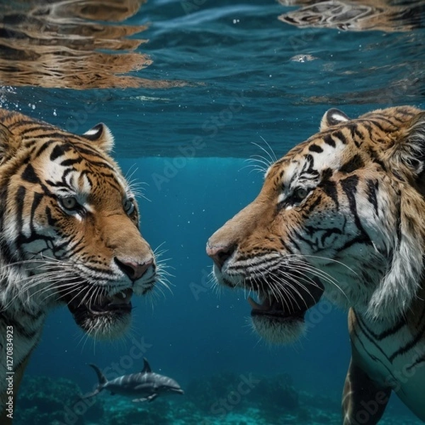 Fototapeta What if tigers could fly—how would that change their behavior?