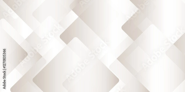 Fototapeta Abstract white tringle diamond shapes background .white modern technology concept geometric line vector background.