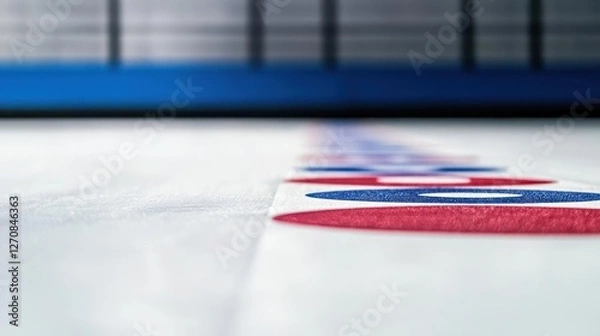 Obraz Closeup of Curling Stones on Ice