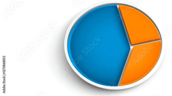 Fototapeta Analyzing pie chart data presentation business meeting room infographic professional environment overhead view data insights