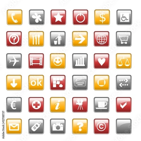 Fototapeta Web Button Set Sweet Sugar