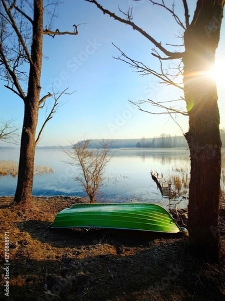 Obraz Zima - zamarznięte jezioro
