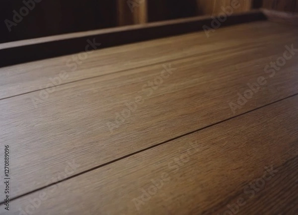 Fototapeta A wooden surface that features several lines running across it