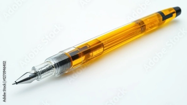 Fototapeta Amber Resin Fountain Pen: A Study in Transparency and Design