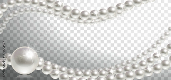 Obraz Horizontal Banner with Pearls