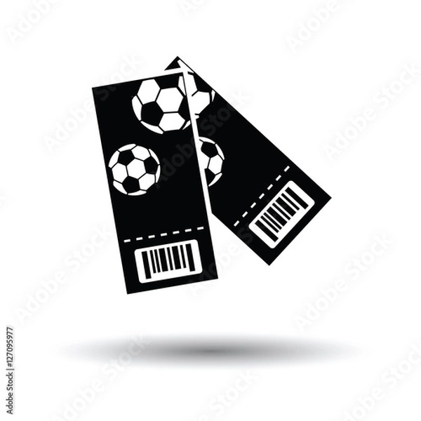 Obraz Two football tickets icon