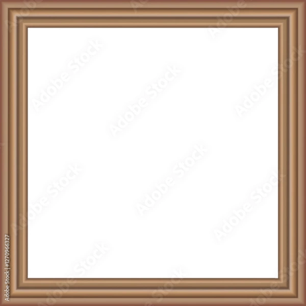 Fototapeta Squared golden vintage wooden frame for your design. Vintage cover. Place for text. Vintage antique gold beautiful rectangular frames. Template vector illustration.