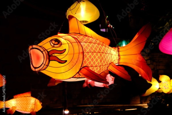 Fototapeta China's Yuanxiao (Filled round balls made of glutinous rice-flour for Lantern Festival) Festival lanterns.