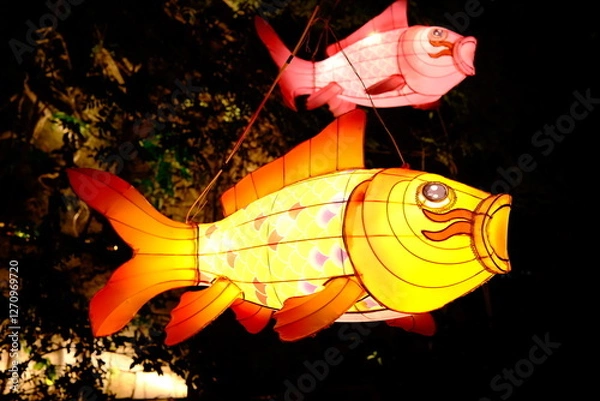 Fototapeta China's Yuanxiao (Filled round balls made of glutinous rice-flour for Lantern Festival) Festival lanterns.