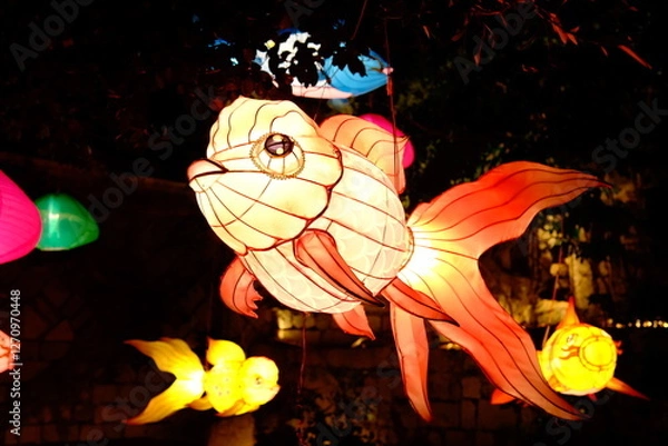 Fototapeta China's Yuanxiao (Filled round balls made of glutinous rice-flour for Lantern Festival) Festival lanterns.